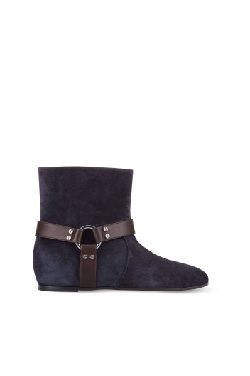 Women's Suede Buckle Ankle Boots