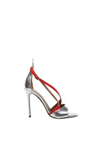 SOFIA SILVER RED photo - buy Italian exclusive shoes in the «J.E.M» online store
