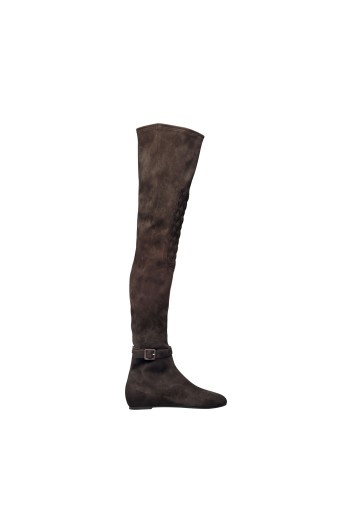 Flat Suede Over-the-Knee Boots