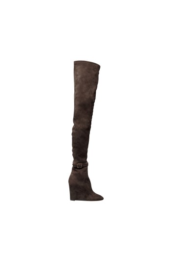 Wedge Suede Over-the-Knee Boots