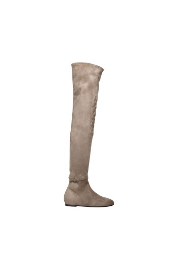 Flat Suede Over-the-Knee Boots